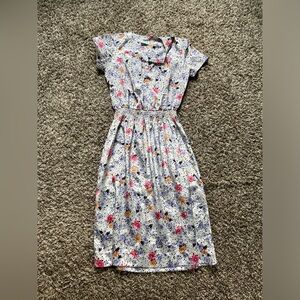 Vintage floral spring / summer dress ( 1980s)